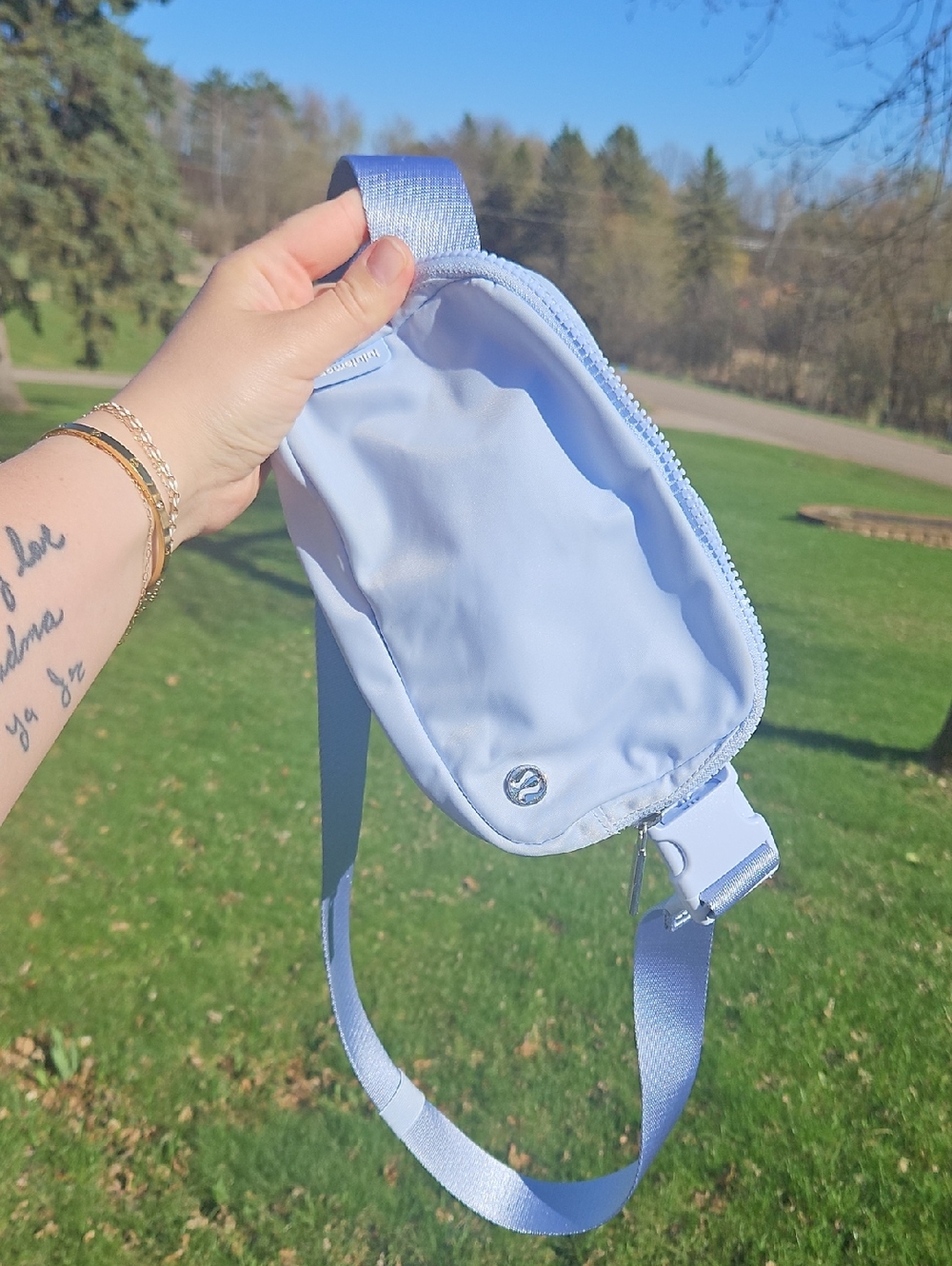lululemon athletica Light Blue Crossbody Belt Bag